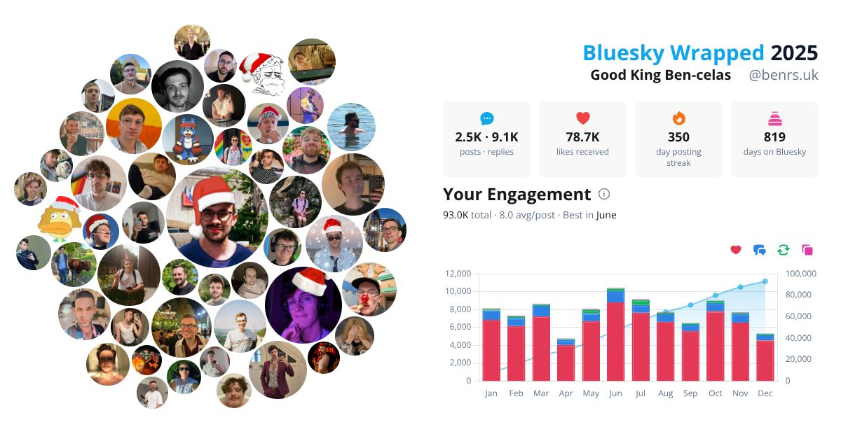 Your Bluesky Wrapped 2025 preview