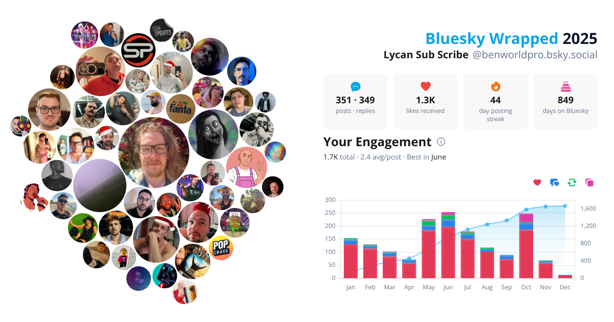 Your Bluesky Wrapped 2025 preview
