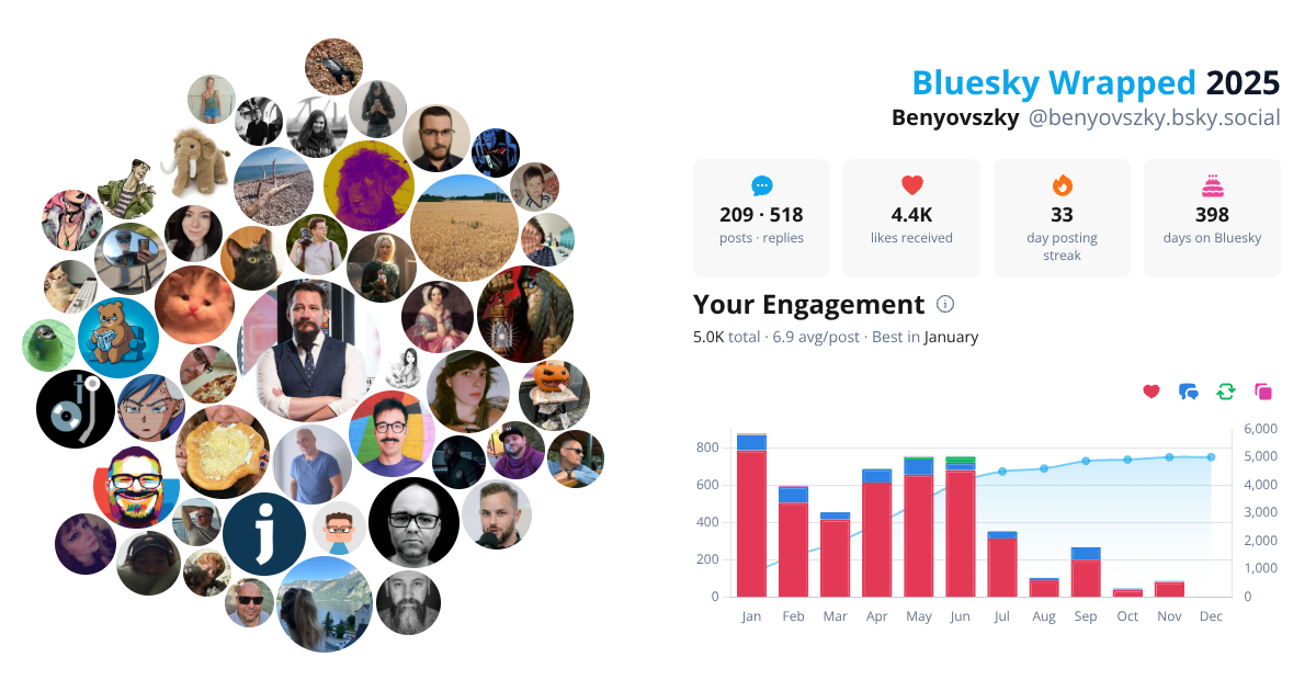 Your Bluesky Wrapped 2025 preview