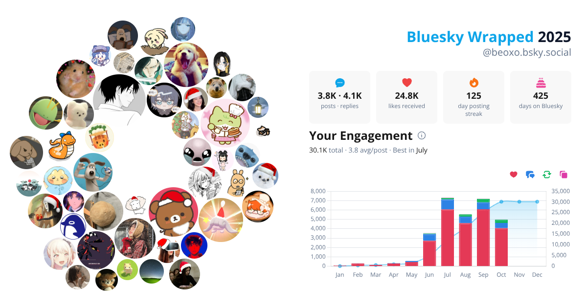 Your Bluesky Wrapped 2025 preview