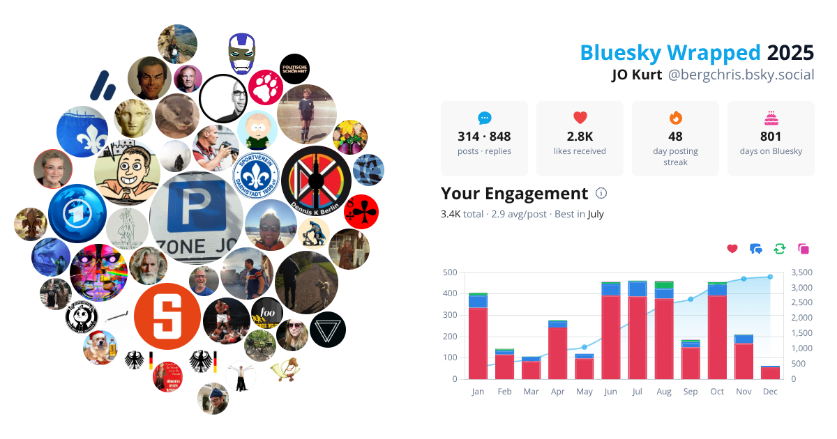 Your Bluesky Wrapped 2025 preview