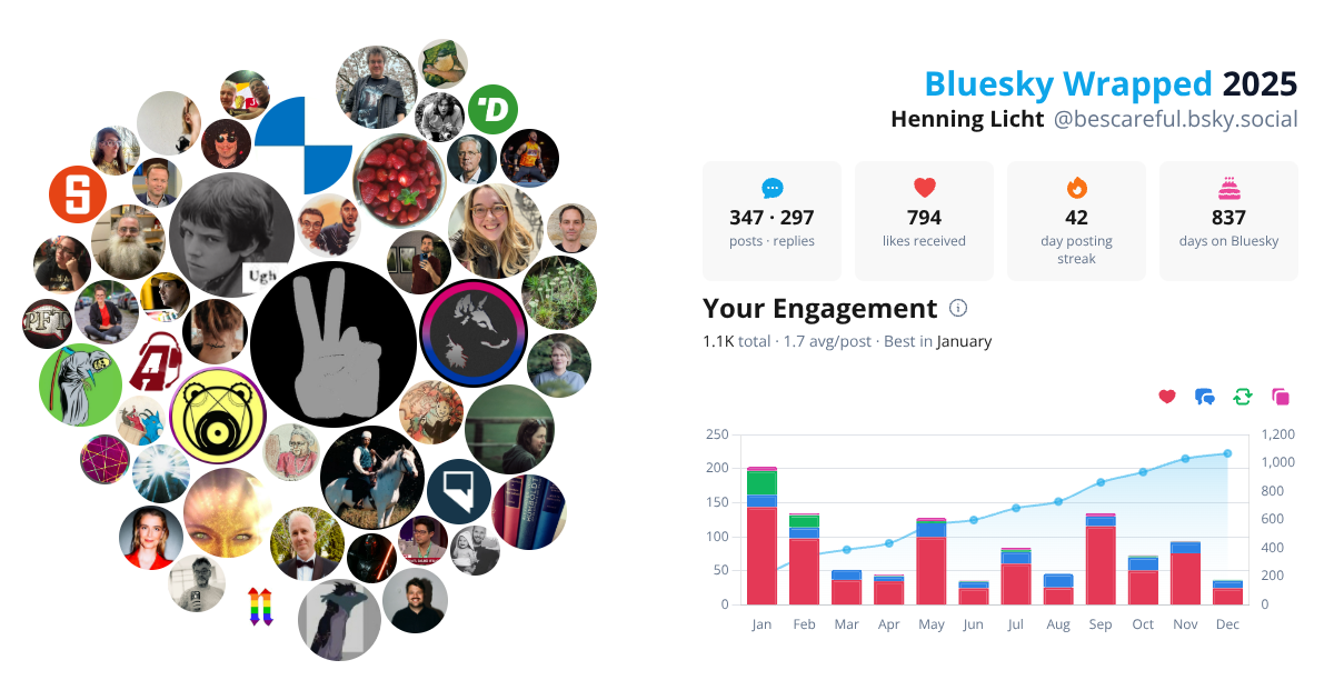 Your Bluesky Wrapped 2025 preview