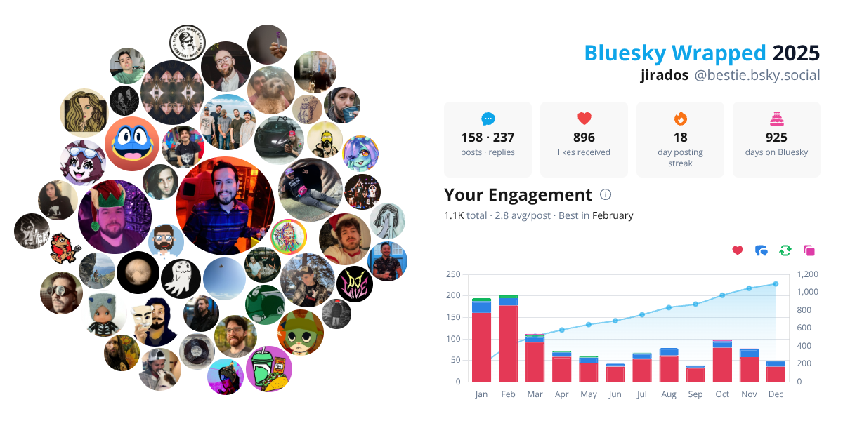 Your Bluesky Wrapped 2025 preview
