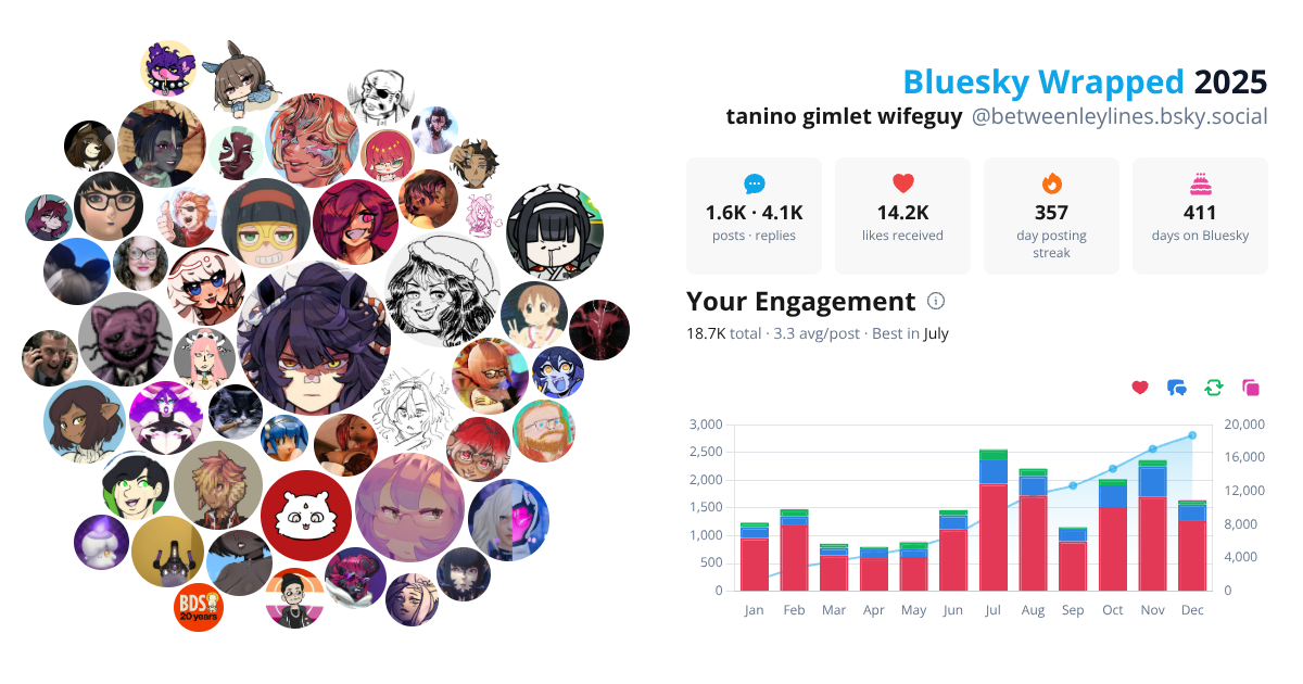 Your Bluesky Wrapped 2025 preview