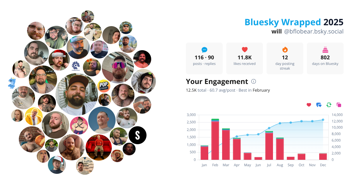 Your Bluesky Wrapped 2025 preview