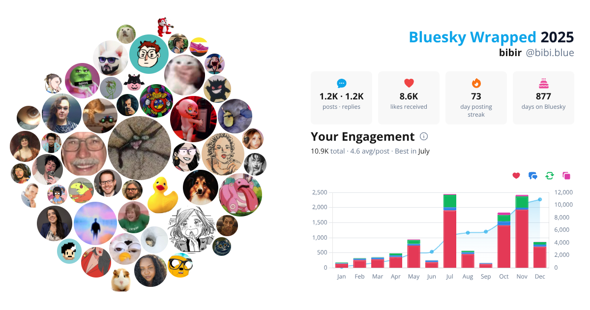 Your Bluesky Wrapped 2025 preview