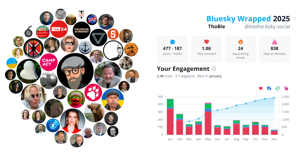 Your Bluesky Wrapped 2025 preview