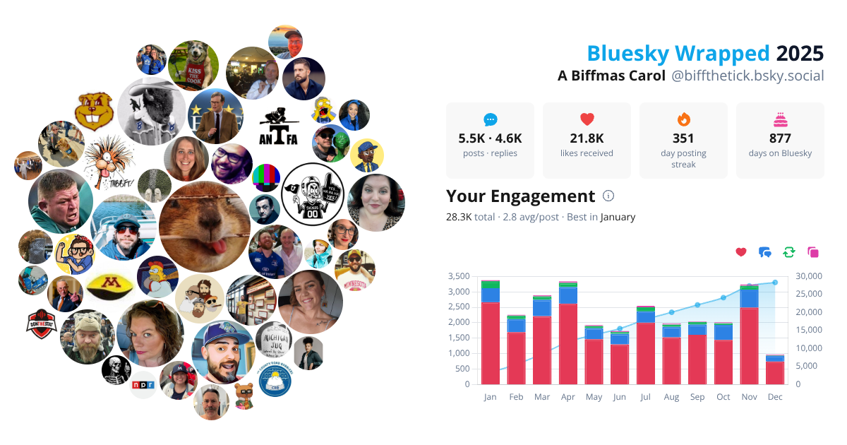 Your Bluesky Wrapped 2025 preview