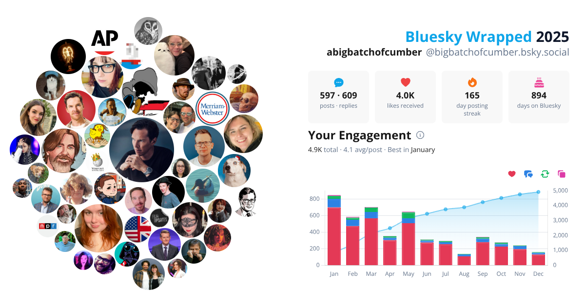 Your Bluesky Wrapped 2025 preview