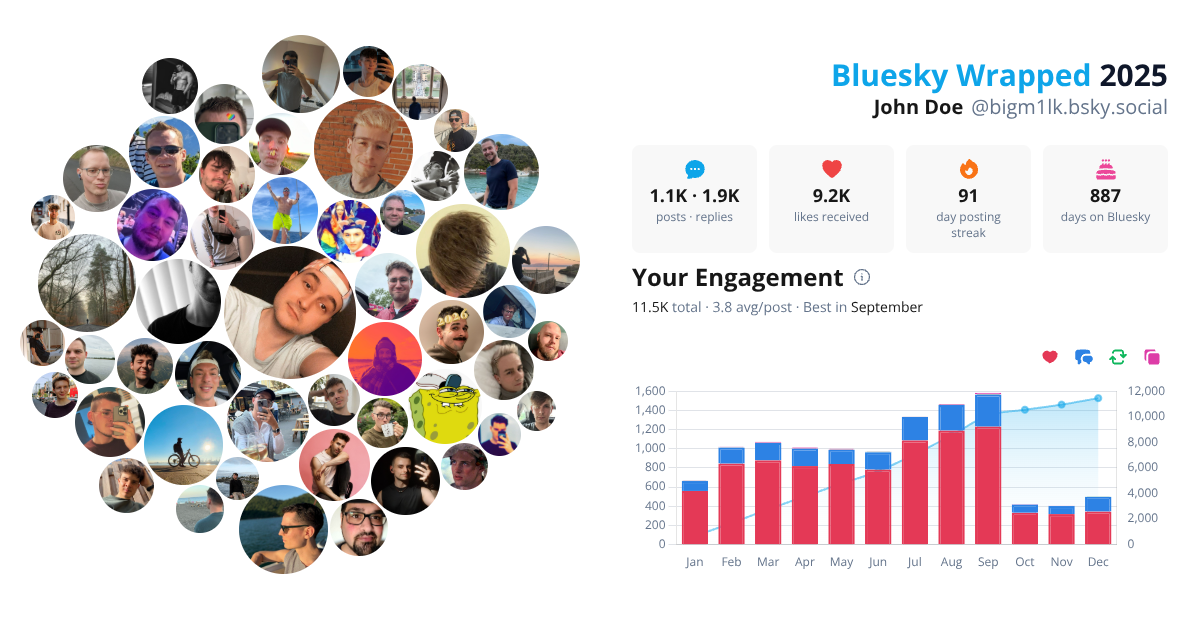 Your Bluesky Wrapped 2025 preview