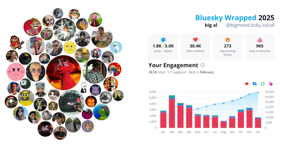 Your Bluesky Wrapped 2025 preview