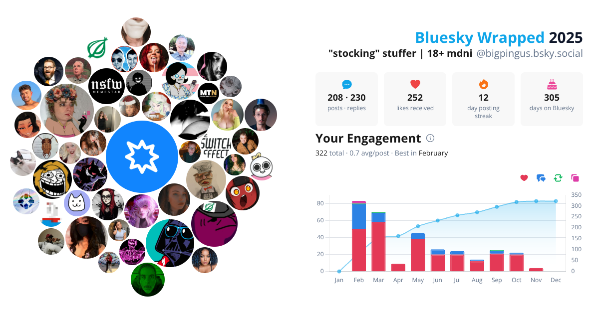 Your Bluesky Wrapped 2025 preview