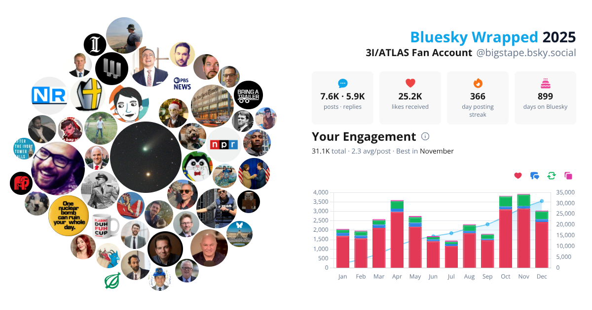 Your Bluesky Wrapped 2025 preview