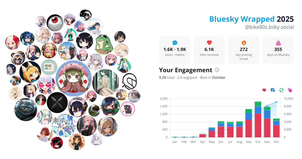 Your Bluesky Wrapped 2025 preview