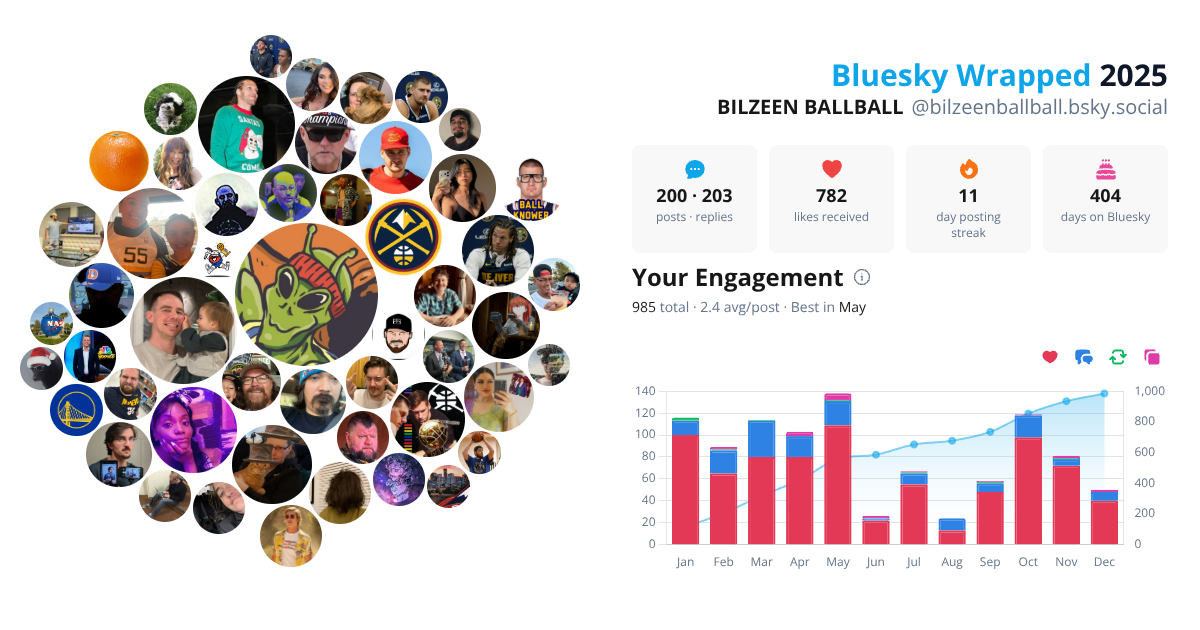 Your Bluesky Wrapped 2025 preview