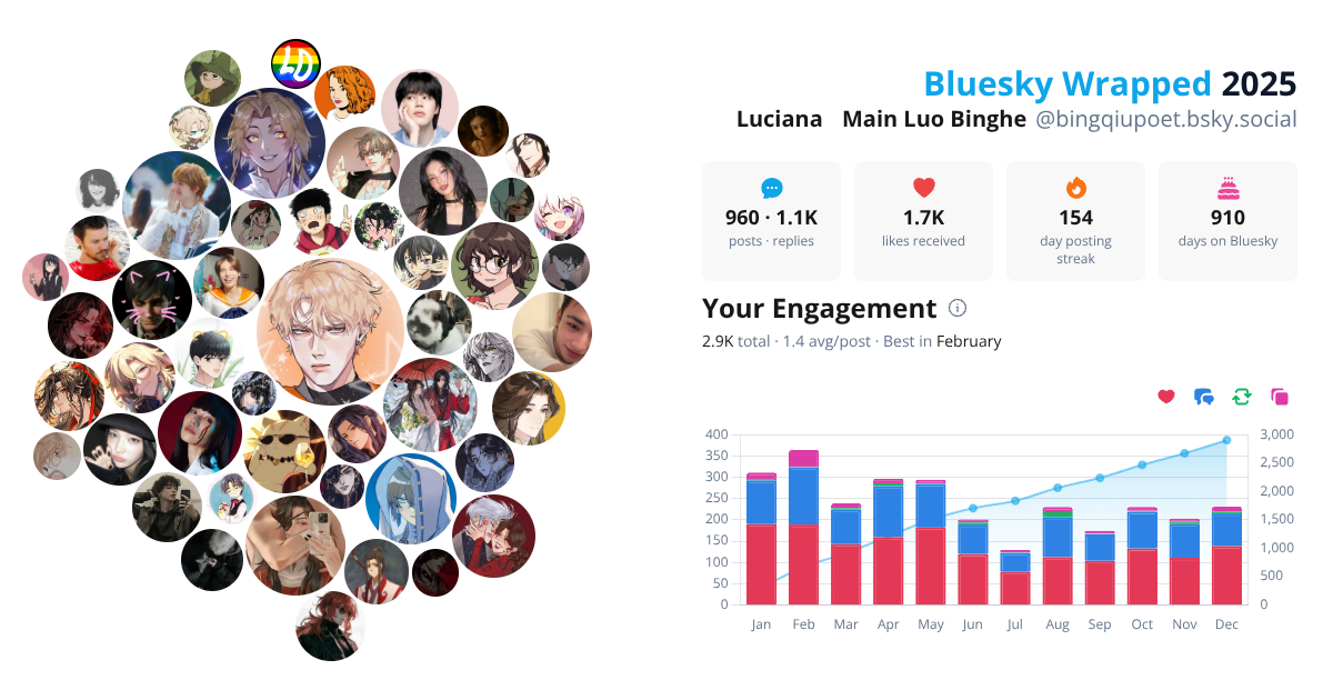 Your Bluesky Wrapped 2025 preview
