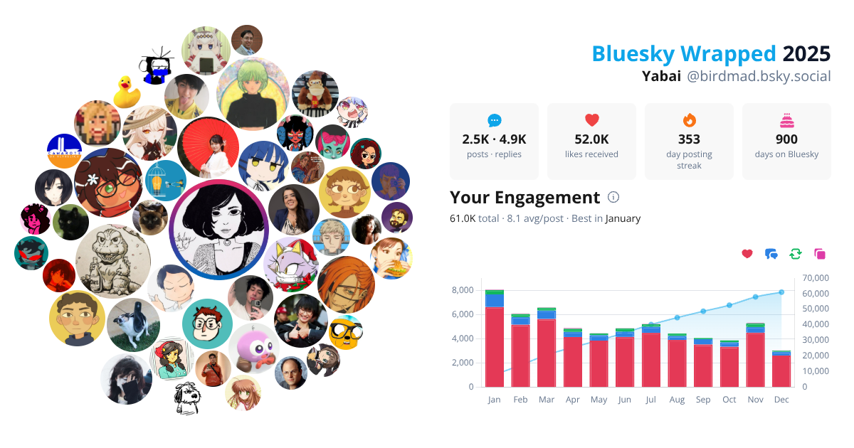 Your Bluesky Wrapped 2025 preview