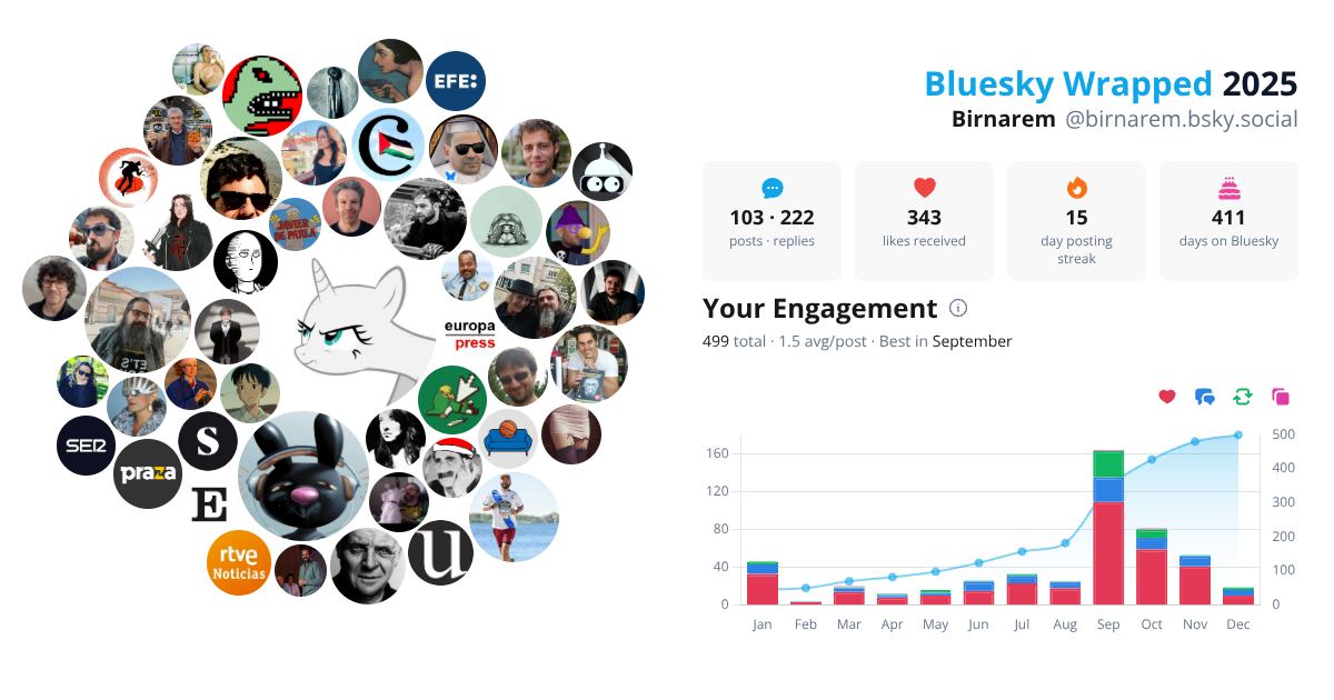 Your Bluesky Wrapped 2025 preview