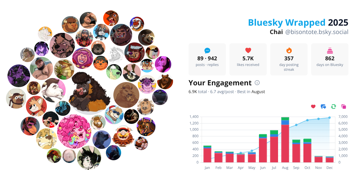 Your Bluesky Wrapped 2025 preview