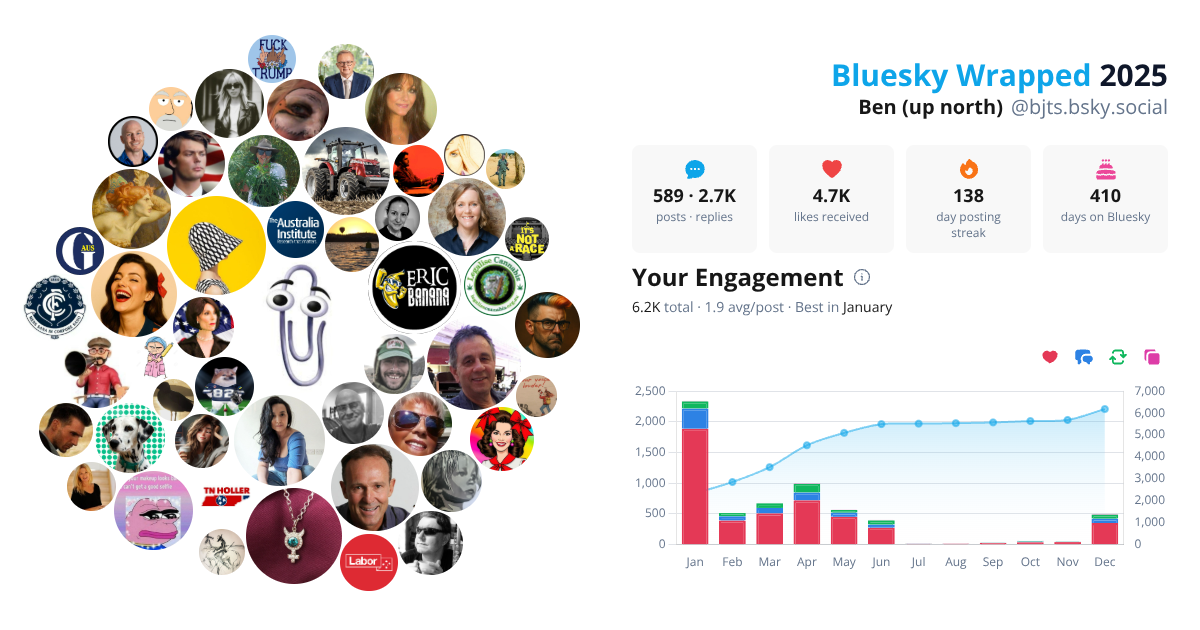 Your Bluesky Wrapped 2025 preview
