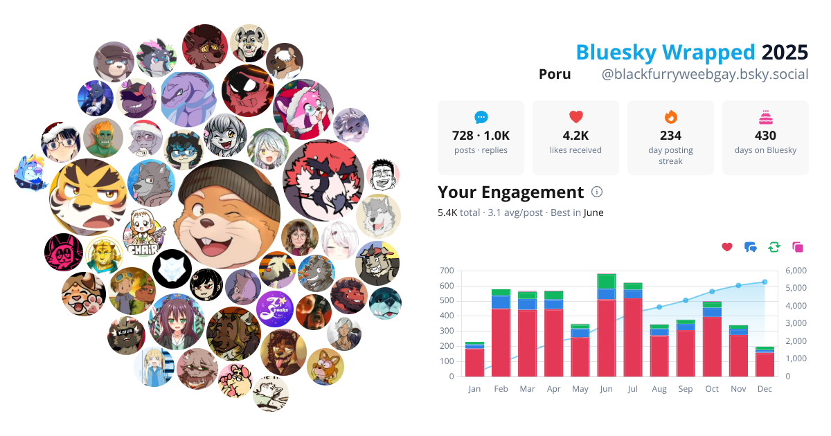 Your Bluesky Wrapped 2025 preview