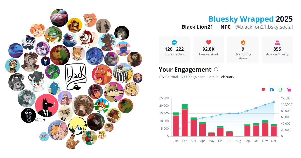 Your Bluesky Wrapped 2025 preview