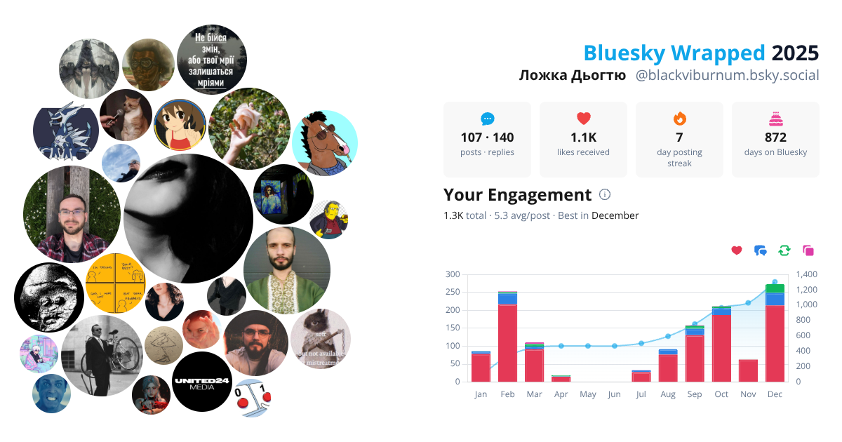 Your Bluesky Wrapped 2025 preview