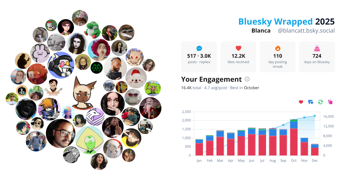 Your Bluesky Wrapped 2025 preview