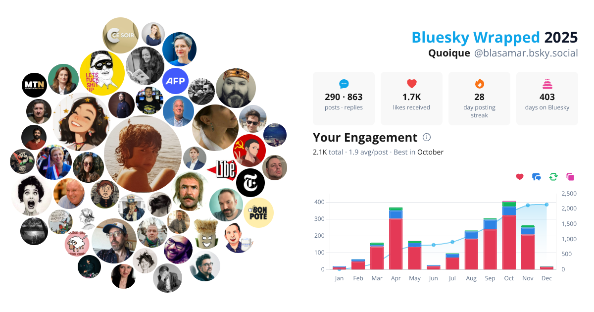 Your Bluesky Wrapped 2025 preview