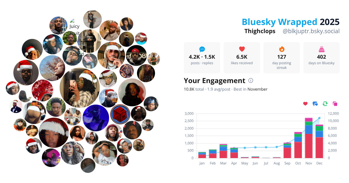 Your Bluesky Wrapped 2025 preview