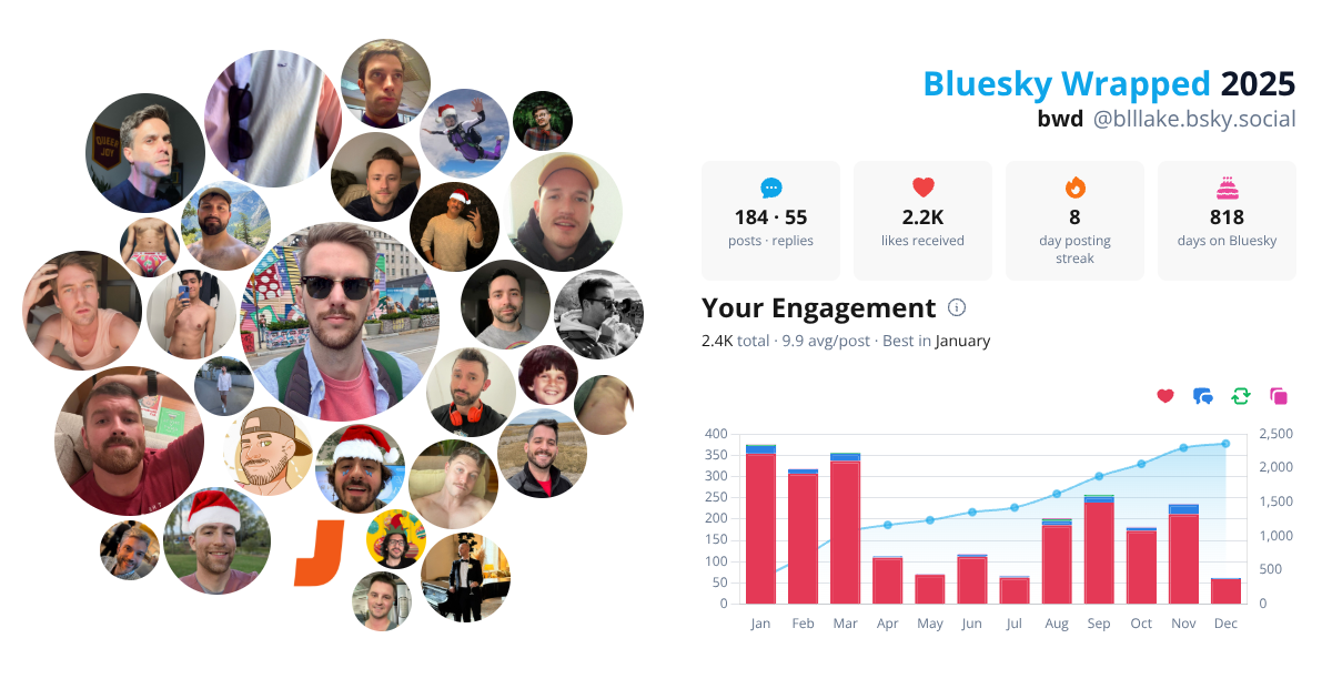Your Bluesky Wrapped 2025 preview