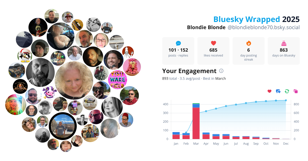 Your Bluesky Wrapped 2025 preview