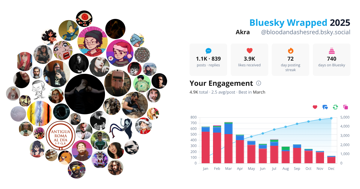 Your Bluesky Wrapped 2025 preview