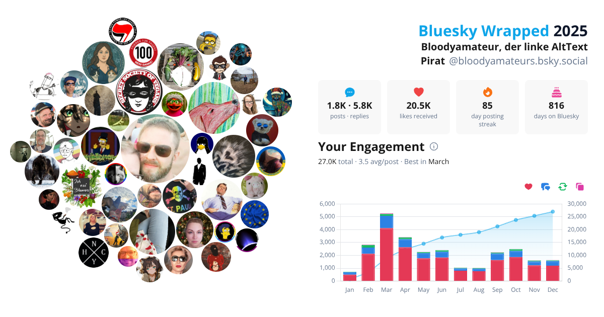 Your Bluesky Wrapped 2025 preview