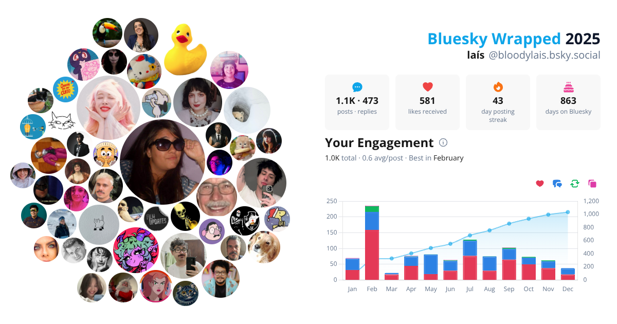 Your Bluesky Wrapped 2025 preview