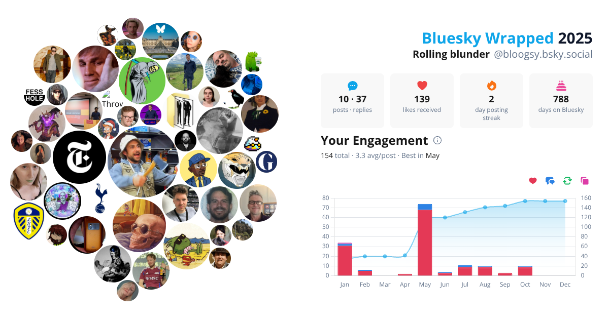 Your Bluesky Wrapped 2025 preview