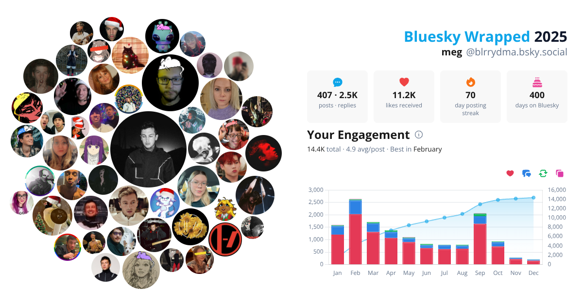 Your Bluesky Wrapped 2025 preview