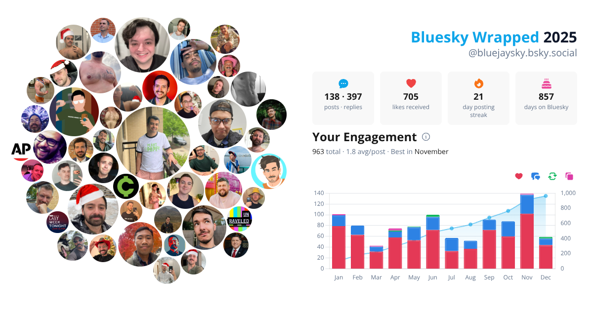 Your Bluesky Wrapped 2025 preview