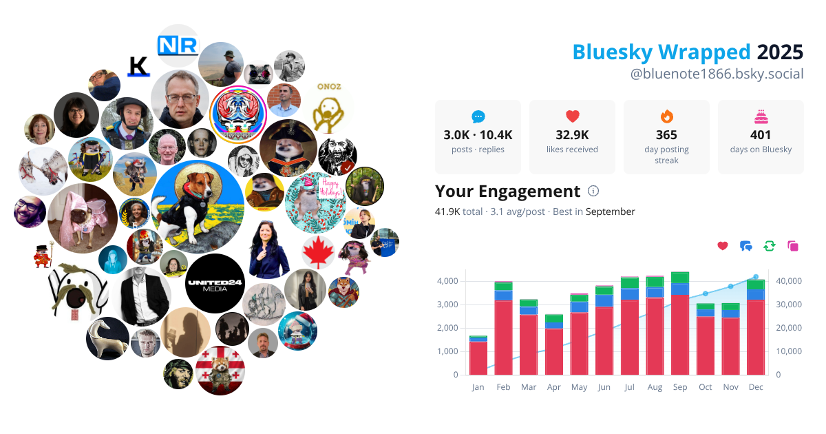 Your Bluesky Wrapped 2025 preview