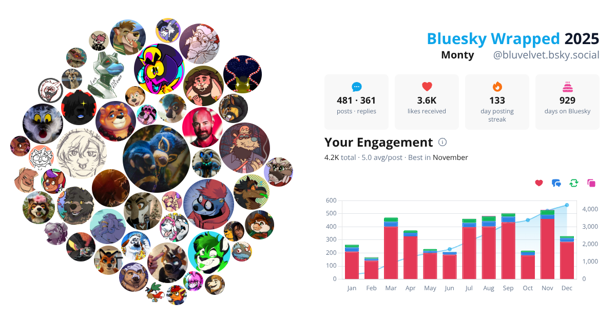 Your Bluesky Wrapped 2025 preview