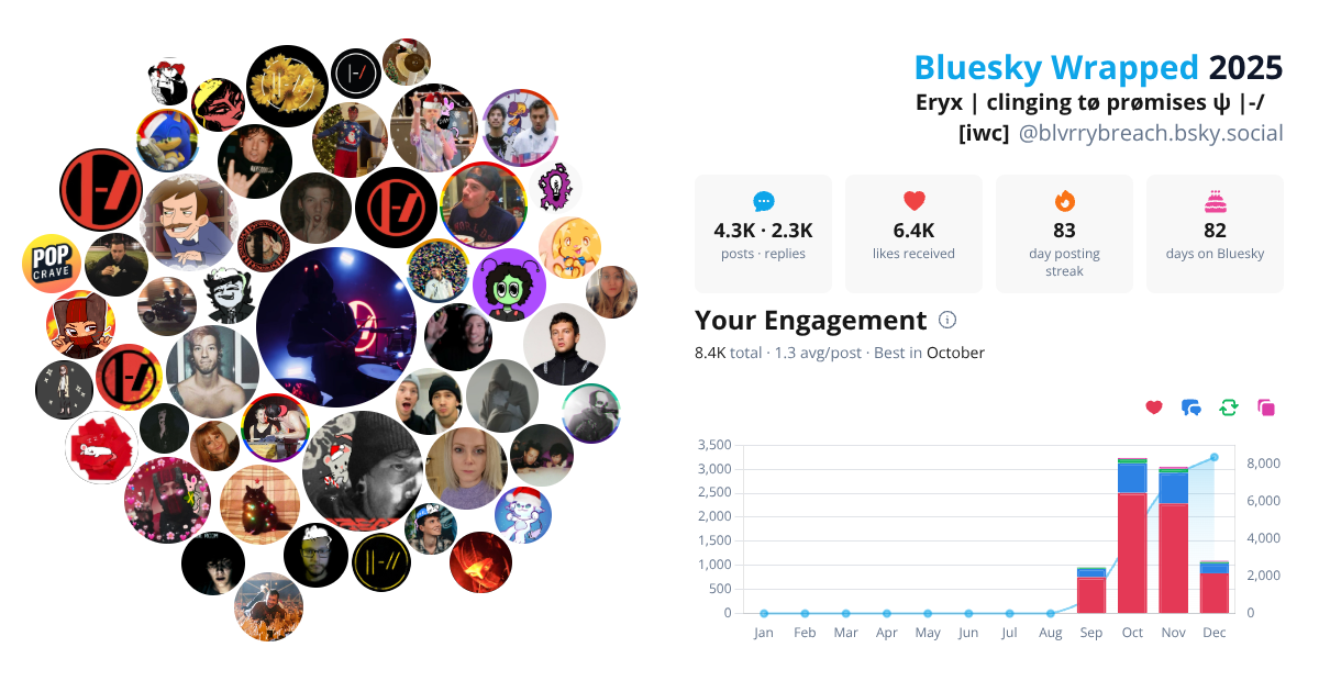 Your Bluesky Wrapped 2025 preview