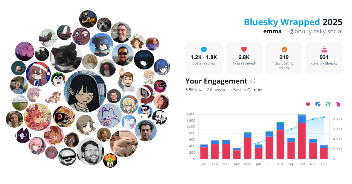 Your Bluesky Wrapped 2025 preview