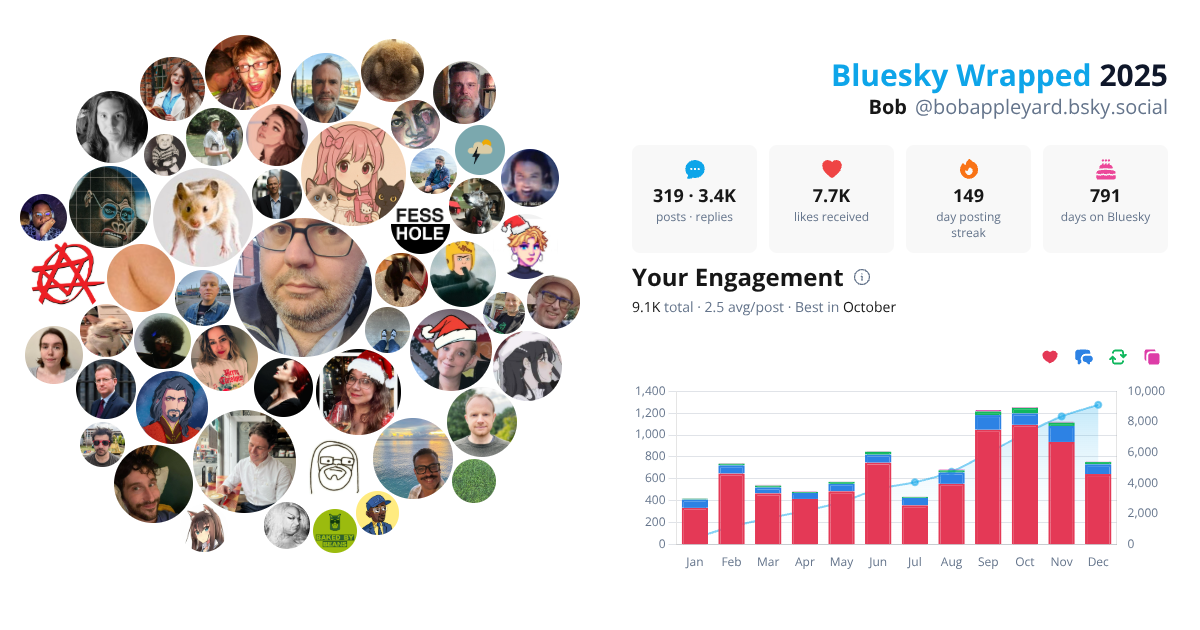 Your Bluesky Wrapped 2025 preview