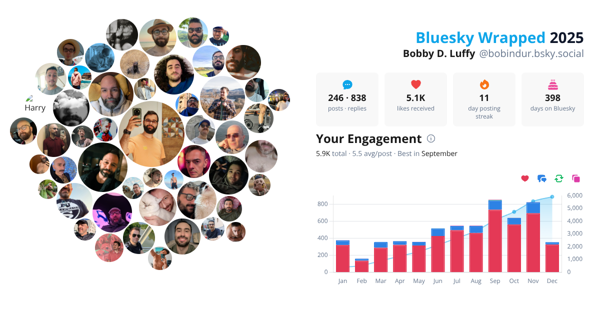 Your Bluesky Wrapped 2025 preview