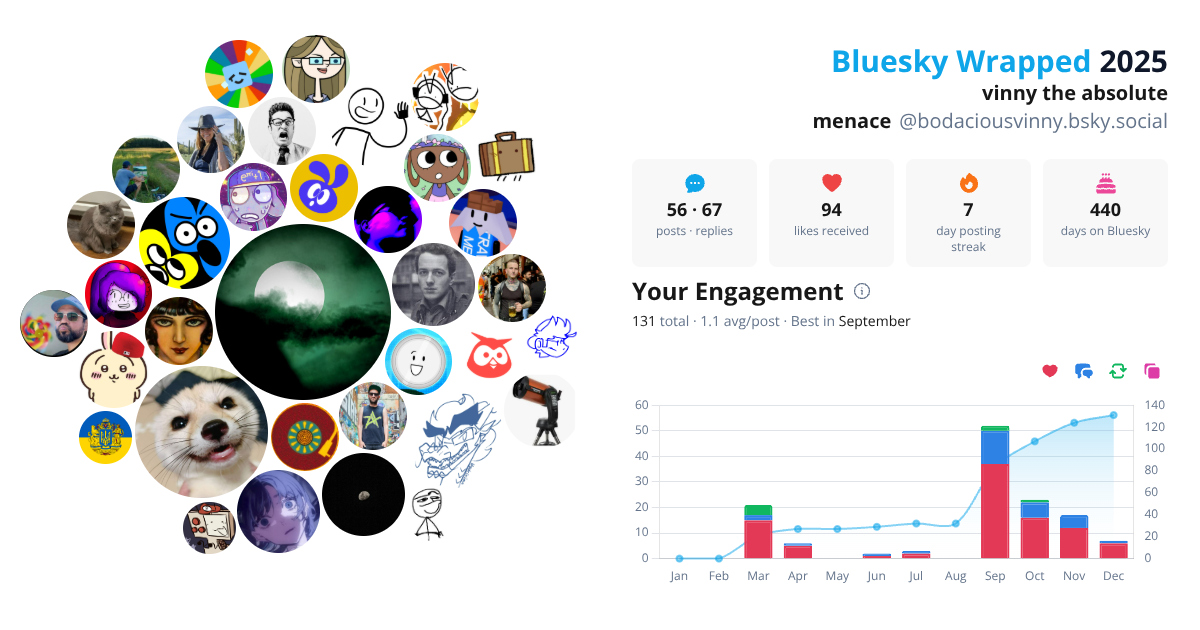 Your Bluesky Wrapped 2025 preview