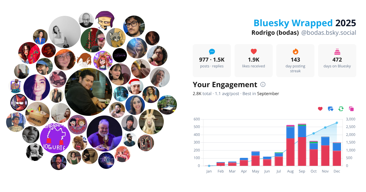 Your Bluesky Wrapped 2025 preview