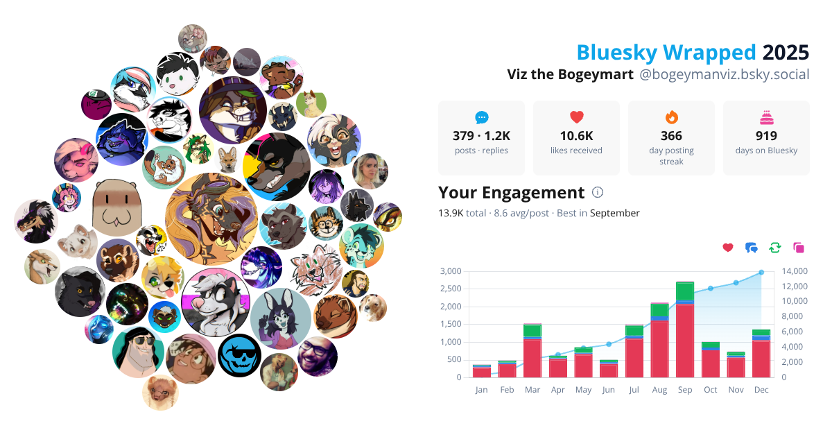 Your Bluesky Wrapped 2025 preview