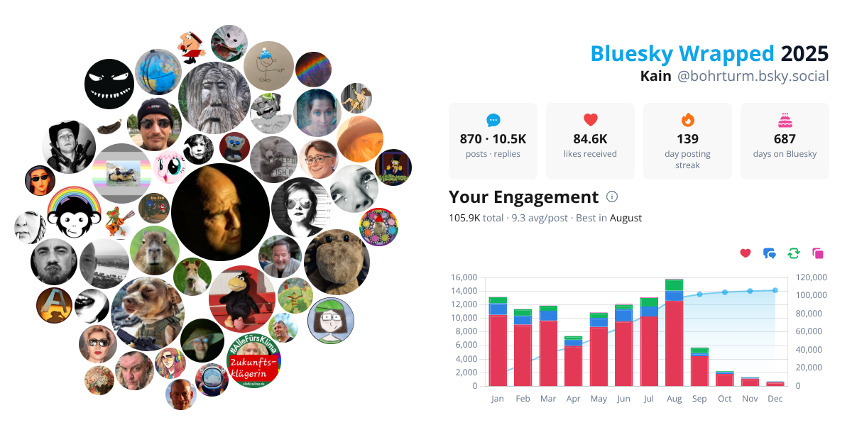 Your Bluesky Wrapped 2025 preview