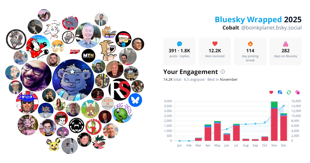 Your Bluesky Wrapped 2025 preview