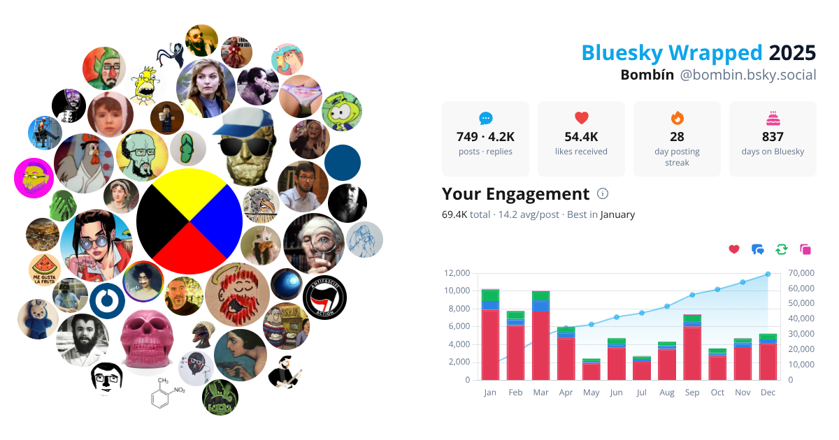 Your Bluesky Wrapped 2025 preview
